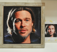  óleo / lienzo 80 x 80 cm Brad Pitt retrato